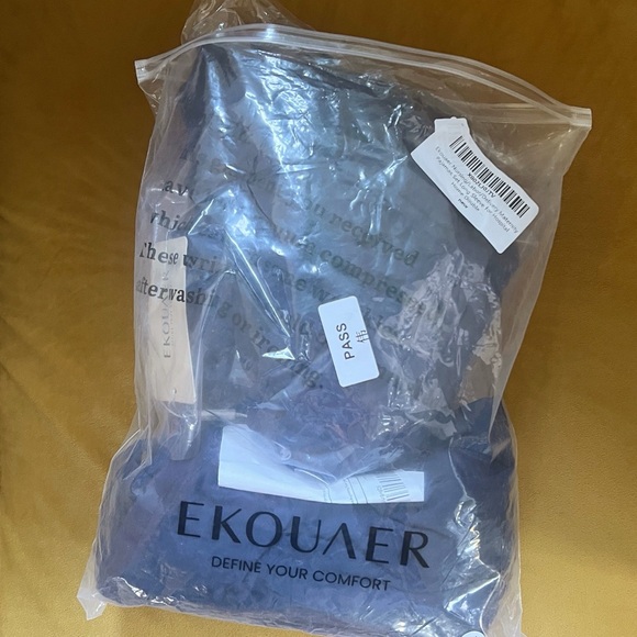 Ekouaer Maternity Nursing Pajama Set Long Sleeve Top & Pants with Pockets NWT - Picture 7 of 7